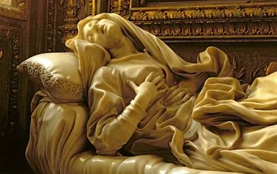 Death of the Blessed Ludovica Albertoni, from the Altieri Chapel, 1674, marble detail of 96878